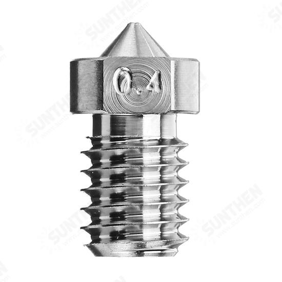 0.3mm/0.4mm/0.6mm/0.8mm/1.0mm Titanium Alloy M6 Thread Nozzle for 3D Printer