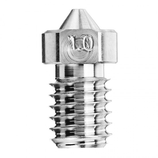 0.3mm/0.4mm/0.6mm/0.8mm/1.0mm Titanium Alloy M6 Thread Nozzle for 3D Printer