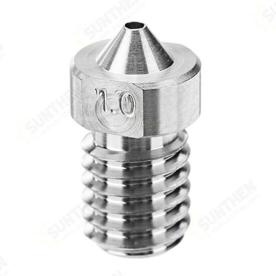 0.3mm/0.4mm/0.6mm/0.8mm/1.0mm Titanium Alloy M6 Thread Nozzle for 3D Printer