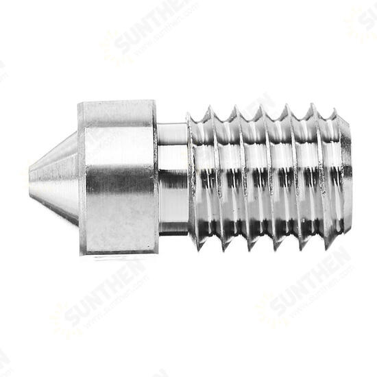 0.3mm/0.4mm/0.6mm/0.8mm/1.0mm Titanium Alloy M6 Thread Nozzle for 3D Printer