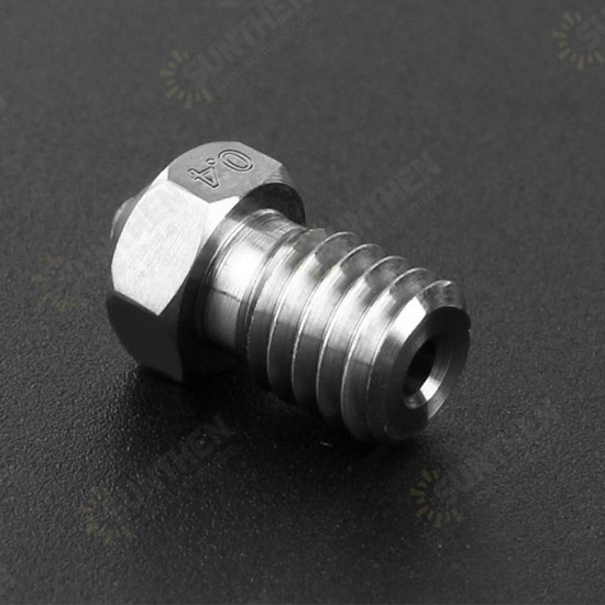 0.4mm Titanium Alloy High Temperature V6 Gem Nozzle Compatible PETG/ABS/PEI/Nylonfor Prusa I3 3D Printer