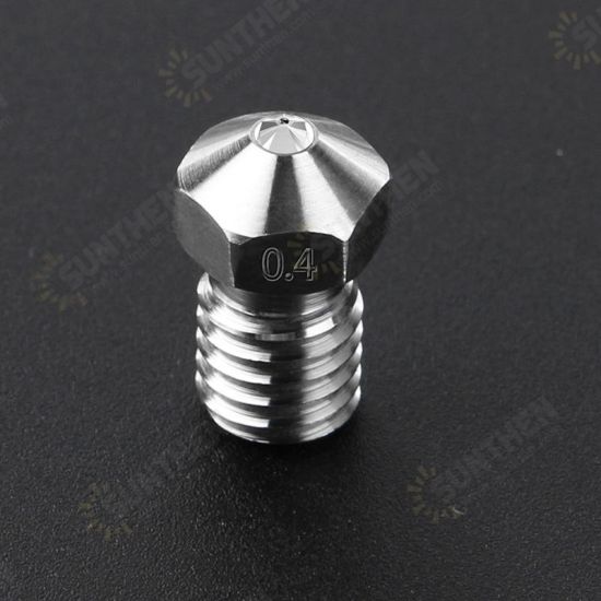 0.4mm Titanium Alloy High Temperature V6 Gem Nozzle Compatible PETG/ABS/PEI/Nylonfor Prusa I3 3D Printer