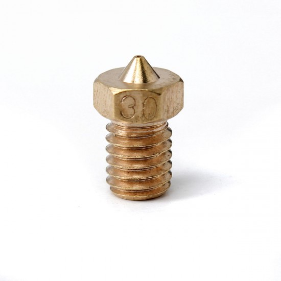 1 Pc M6 Threaded Copper Nozzle 0.3/0.4/0.5MM For 1.75mm Supplies 3D Printer