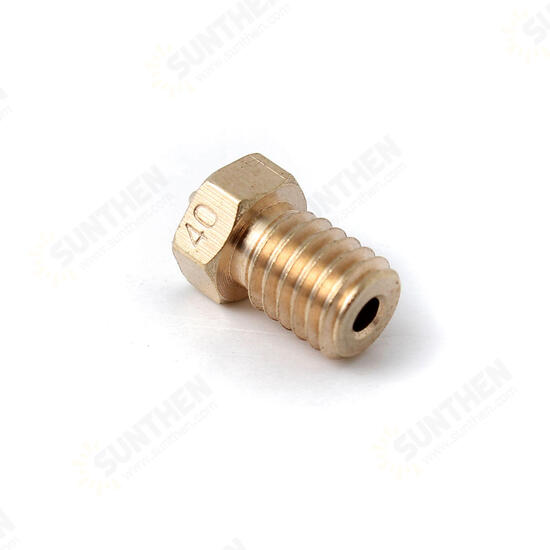 1 Pc M6 Threaded Copper Nozzle 0.3/0.4/0.5MM For 1.75mm Supplies 3D Printer