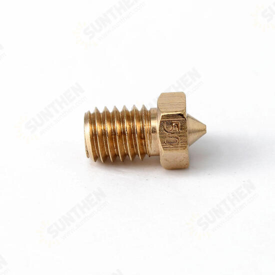 1 Pc M6 Threaded Copper Nozzle 0.3/0.4/0.5MM For 1.75mm Supplies 3D Printer