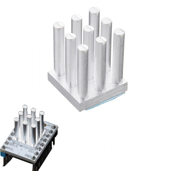 10*10*12.5mm Radiator Cooling Block Square Heatsink for TMC2100/TMC2208/TMC2130 3D Printer Part