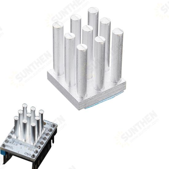 10*10*12.5mm Radiator Cooling Block Square Heatsink for TMC2100/TMC2208/TMC2130 3D Printer Part