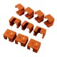 10Pcs Coffee Silicone Case for Hotend Heating Block Protective Cover 280℃ for 3D Printer