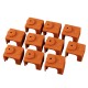 10Pcs Coffee Silicone Case for Hotend Heating Block Protective Cover 280℃ for 3D Printer