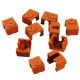 10Pcs Coffee Silicone Case for Hotend Heating Block Protective Cover 280℃ for 3D Printer