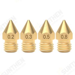 1.75/0.3mm 3D Printer Accessories MK8 Pointed Brass Nozzle with Lettering 1.75/0.3mm 3D Printer Accessories MK8 Pointed Brass Nozzle with Lettering