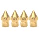 1.75/0.3mm 3D Printer Accessories MK8 Pointed Brass Nozzle with Lettering