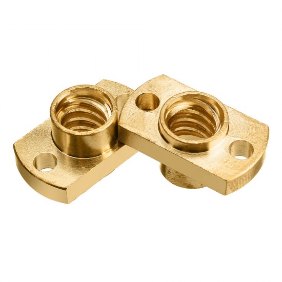 2Pcs Brass T8 Lead Screw Nut Pitch 2mm for Stepper Motor 3D Printer Part