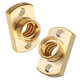 2Pcs Brass T8 Lead Screw Nut Pitch 2mm for Stepper Motor 3D Printer Part