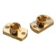 2Pcs Brass T8 Lead Screw Nut Pitch 2mm for Stepper Motor 3D Printer Part