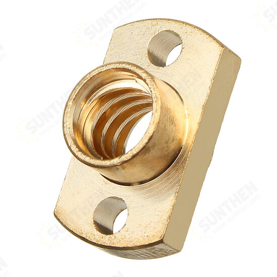 2Pcs Brass T8 Lead Screw Nut Pitch 2mm for Stepper Motor 3D Printer Part