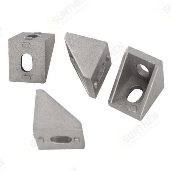 4Pcs 2020 Aluminum Profile Corner Angle Bracket Connector with Gasket Nut + M5 Flat Head Screw for V-Slot 3D Printer