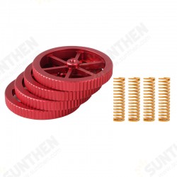 4Pcs Upgraded Metal Red Hand Screwed Leveling Nut + 4pcs Spring for Creality 3D Ender-3 Series 3D Printer Part 4Pcs Upgraded Metal Red Hand Screwed Leveling Nut + 4pcs Spring for Creality 3D Ender-3 Series 3D Printer Part