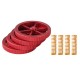 4Pcs Upgraded Metal Red Hand Screwed Leveling Nut + 4pcs Spring for Creality 3D Ender-3 Series 3D Printer Part