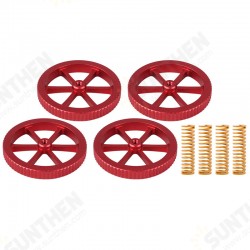 4Pcs Upgraded Metal Red Hand Screwed Leveling Nut + 4pcs Spring for Creality 3D Ender-3 Series 3D Printer Part 4Pcs Upgraded Metal Red Hand Screwed Leveling Nut + 4pcs Spring for Creality 3D Ender-3 Series 3D Printer Part