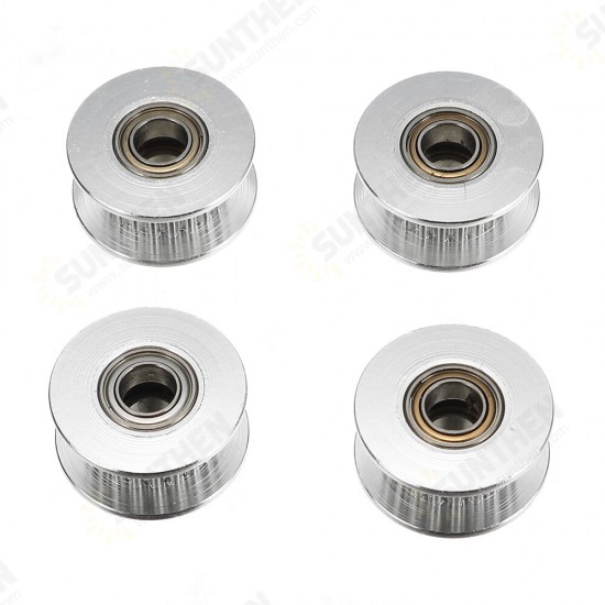5M GT2 Timing Belt + 4Pcs 20Teeth 5mm Bore Timing Belt Synchronous Pulley + Idler Pulley + 4Pcs Torsion Springs Set for 3D Printer Part