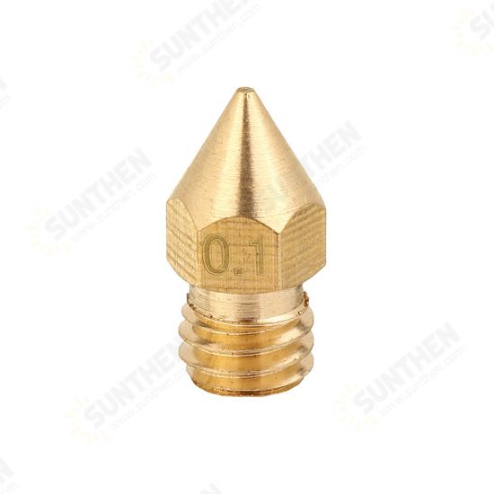 5PCS 1.75mm/0.1mm Copper Thread Extruder Nozzle For 3D Printer