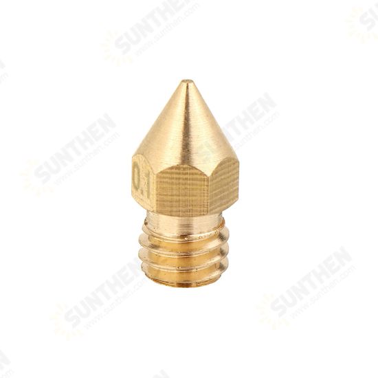 5PCS 1.75mm/0.1mm Copper Thread Extruder Nozzle For 3D Printer