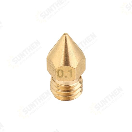 5PCS 1.75mm/0.1mm Copper Thread Extruder Nozzle For 3D Printer