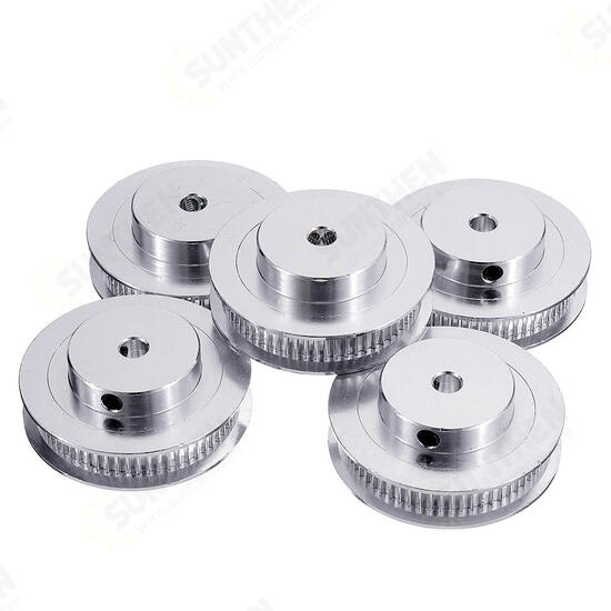 5Pcs 60Teeth 5mm Inner Hole GT2-60T Synchronous Timing Pulley + Wrench For RepRap Prusa 3D Printer