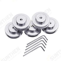 5Pcs 60Teeth 5mm Inner Hole GT2-60T Synchronous Timing Pulley + Wrench For RepRap Prusa 3D Printer 5Pcs 60Teeth 5mm Inner Hole GT2-60T Synchronous Timing Pulley + Wrench For RepRap Prusa 3D Printer