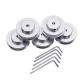 5Pcs 60Teeth 5mm Inner Hole GT2-60T Synchronous Timing Pulley + Wrench For RepRap Prusa 3D Printer