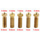 5Pcs for One Size Brass Heating Block Nozzle 1.75mm 0.4/0.6/0.8/1/1.2mm for 3D Printer