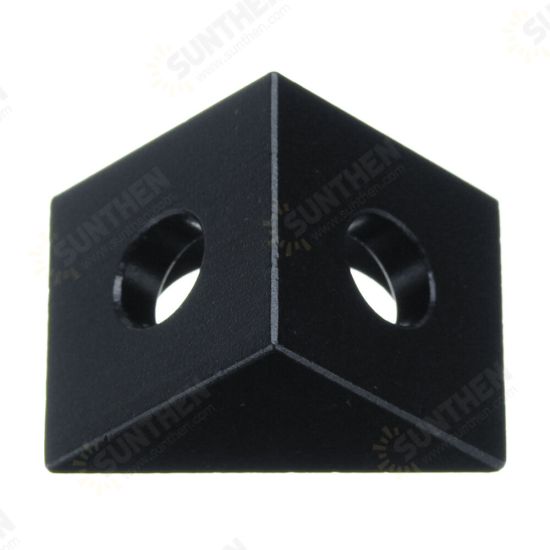 Aluminum Black Angle Corner Connector For 20mm Profile Extruder 3D Printer Part