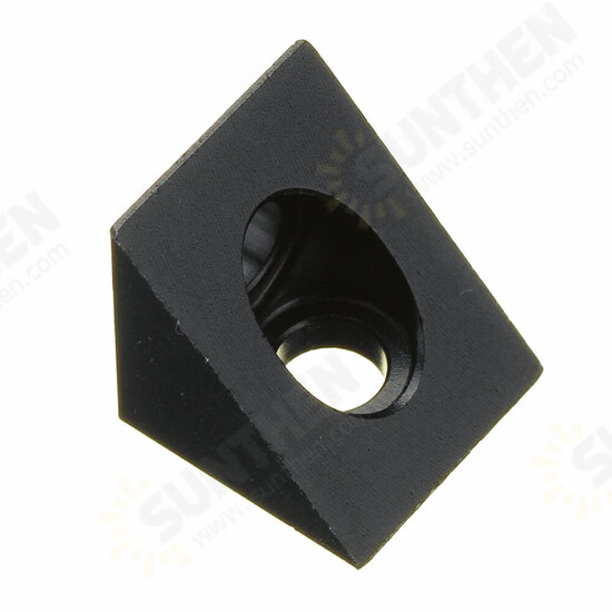 Aluminum Black Angle Corner Connector For 20mm Profile Extruder 3D Printer Part