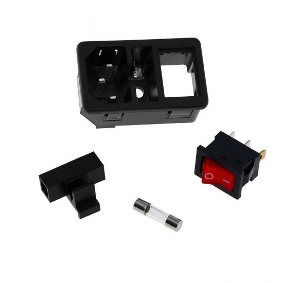 Rocker Switch with Fuse and Outlet fit Artillery Sidewinder X2 Genius P 3D Printer