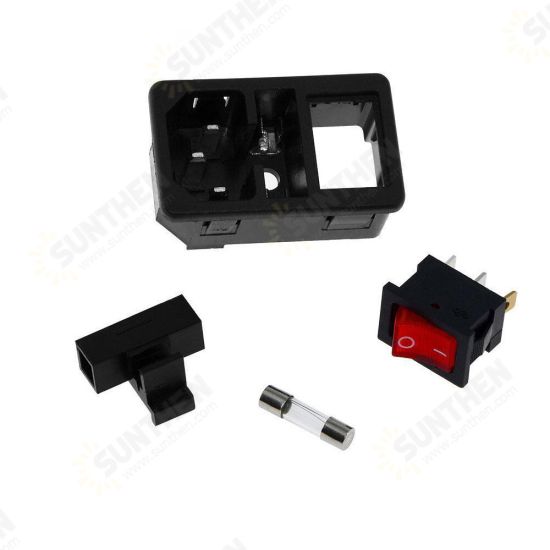 Rocker Switch with Fuse and Outlet fit Artillery Sidewinder X2 Genius P 3D Printer