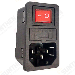 Rocker Switch with Fuse and Outlet fit Artillery Sidewinder X2 Genius P 3D Printer Rocker Switch with Fuse and Outlet fit Artillery Sidewinder X2 Genius P 3D Printer