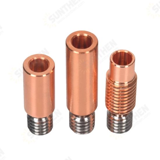 Bi-metal Heatbreak with Copper Titanium Alloy Throat for V6 Hotend Compatible with Ender3, Prusa i3 MK3 and Water-cooled 3D Printers Bi-metal Heatbreak with Copper Titanium Alloy Throat for V6 Hotend Compatible with Ender3, Prusa i3 MK3 and Water-cooled 3D Printers