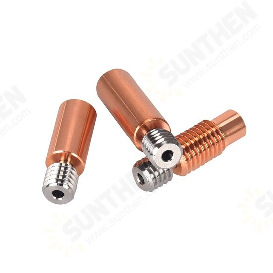 Bi-metal Heatbreak with Copper Titanium Alloy Throat for V6 Hotend Compatible with Ender3, Prusa i3 MK3 and Water-cooled 3D Printers Bi-metal Heatbreak with Copper Titanium Alloy Throat for V6 Hotend Compatible with Ender3, Prusa i3 MK3 and Water-cooled 3D Printers