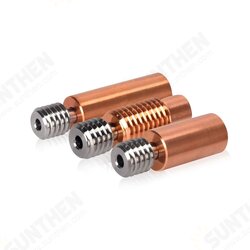 Bi-metal Heatbreak with Copper Titanium Alloy Throat for V6 Hotend Compatible with Ender3, Prusa i3 MK3 and Water-cooled 3D Printers Bi-metal Heatbreak with Copper Titanium Alloy Throat for V6 Hotend Compatible with Ender3, Prusa i3 MK3 and Water-cooled 3D Printers