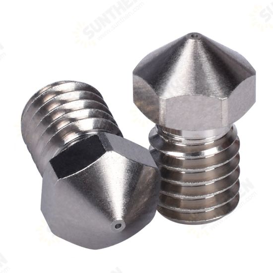 High Performance V6 Plated Copper Nozzle 1.75MM Filament M6 Thread for V6 Hotend Titan BMG Extruder