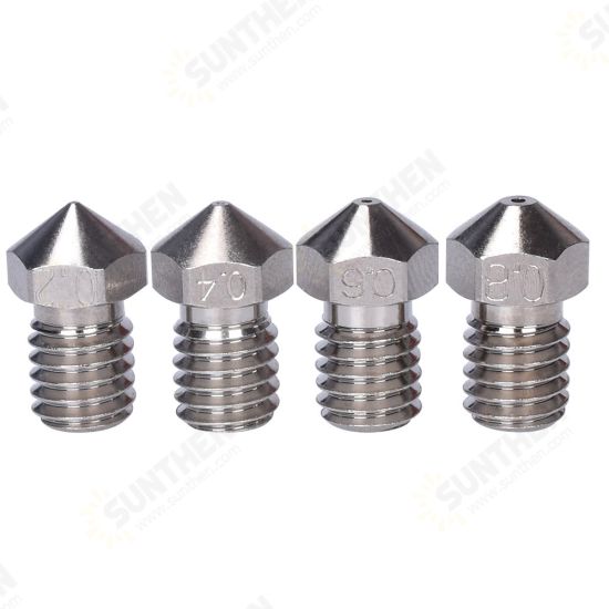 High Performance V6 Plated Copper Nozzle 1.75MM Filament M6 Thread for V6 Hotend Titan BMG Extruder