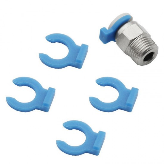 1Pcs Blue Buckle pc4-01/pc4-m6 Pneumatic Connector for 4mm Teflons Tube Fixed for 3D Printer Accessories