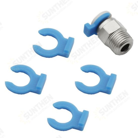 1Pcs Blue Buckle pc4-01/pc4-m6 Pneumatic Connector for 4mm Teflons Tube Fixed for 3D Printer Accessories