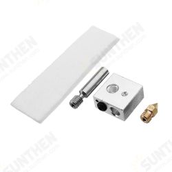 MK8 0.4 mm Extruder Nozzle + PTFE Throat + Heating Block + Insulation Tape Hotend Kit MK8 0.4 mm Extruder Nozzle + PTFE Throat + Heating Block + Insulation Tape Hotend Kit
