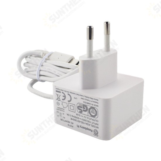 Type-C Adapter 5V/3A Power Supply EU/US/UK Plug Official Type-C Power Supply for Raspberry pi 4B