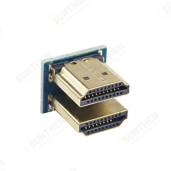 Micro HDMI 1.4 HD Adapter Male to Male Two-way Adapter for Raspberry Pi 3B+