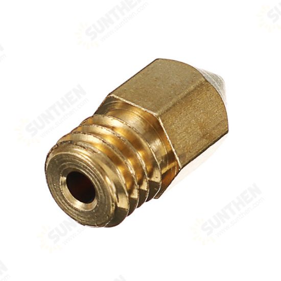 5PCS 0.4mm Copper M6 Thread Extruder Nozzle For 3D Printer