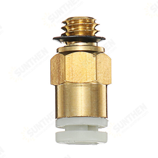 5PCS 3D Printer M6 Thread Nozzle Brass Pneumatic Connector Quick Joint For Remote Extruder