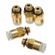 5PCS 3D Printer M6 Thread Nozzle Brass Pneumatic Connector Quick Joint For Remote Extruder